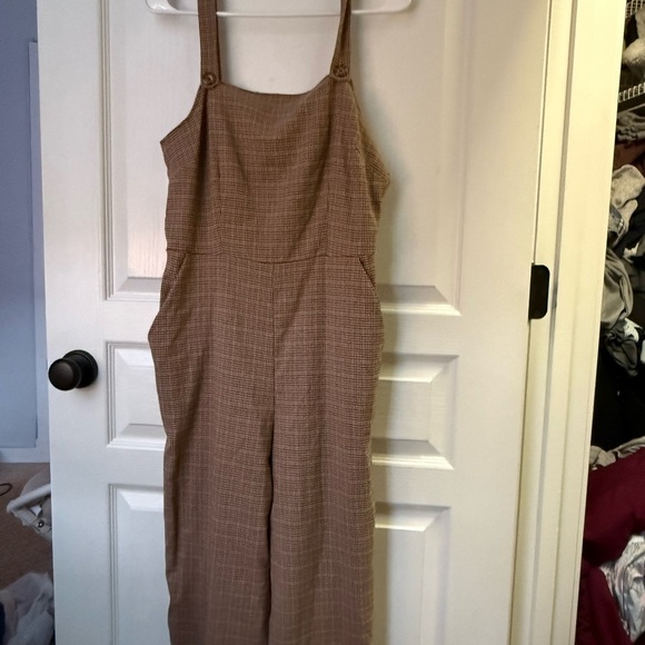 Gypsies & Moondust Brown Gingham Jumpsuit - Picture 1 of 9